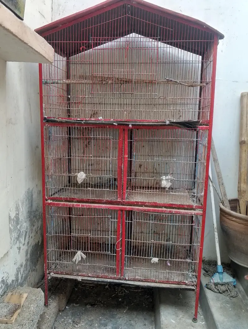 بڑا لوہے کا پنجره  پنجرےیں 5 خانے ہیں  منوبوط لوہے کا فریم ص5ن — photo 2