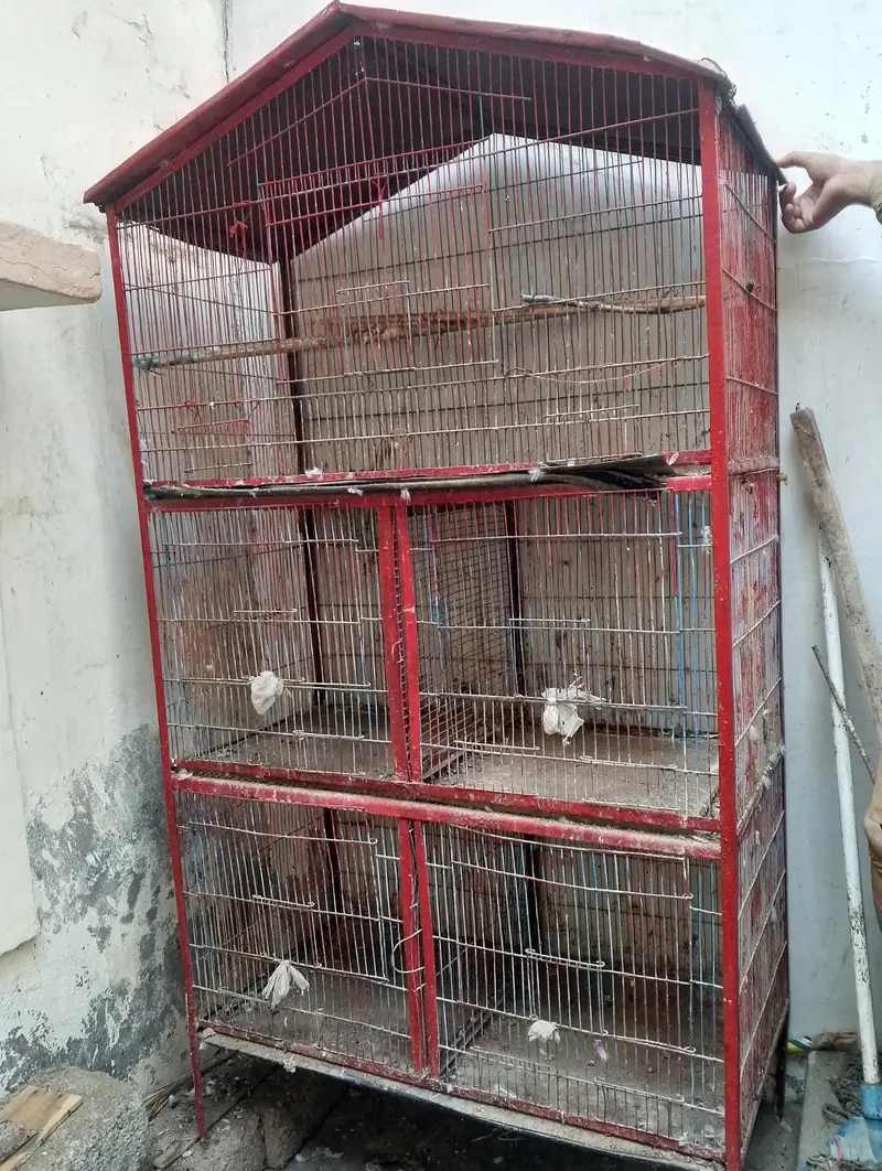 بڑا لوہے کا پنجره  پنجرےیں 5 خانے ہیں  منوبوط لوہے کا فریم ص5ن — photo 5