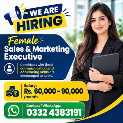 Female Sales & Marketing Executive Required | Office Job | In Lahore