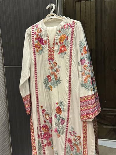 Maryam N Maria 2 piece Lawn with organza Duppatta (fully embroidered)