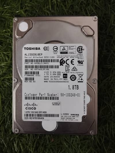 Toshiba 1.8 2.5" SAS Hard Drive