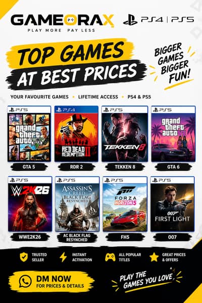 PS4 & PS5 Games for Sale in Pakistan | Latest PlayStation Games