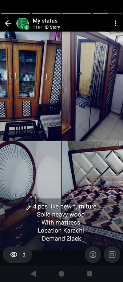like new bedroom set urgent sell