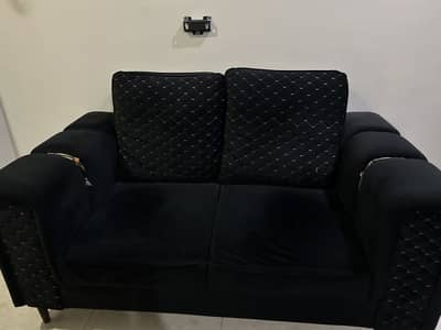 2 seater black sofa
