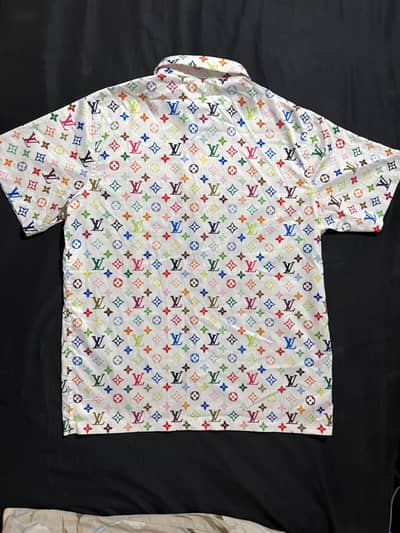Men’s Multicolor Monogram Casual Shirt – XL
