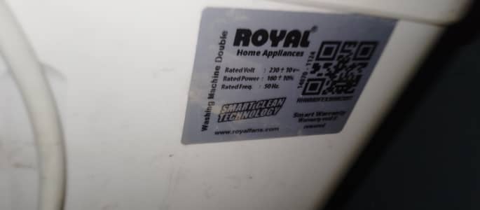 Royal Double Tub Washing Machine RWM-8012T