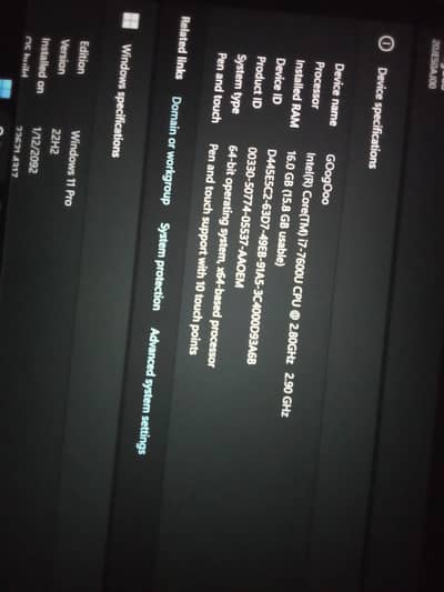 Lenovo i7 7th Gen urgent sale