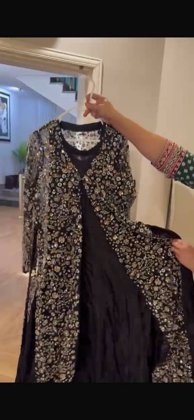 Elegant Black & Golden Embroidered Party Wear Suit for Women