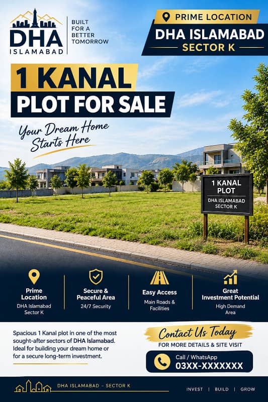 1 KANAL PLOT READY TO SALE LEVEL PLOT 0