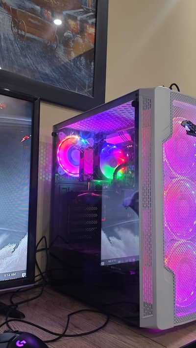 Full gaming PC with LCD keyboard mouse Set