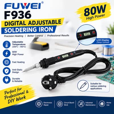 Fuwei F936 80W Digital Adjustable Soldering Iron In Pakistan