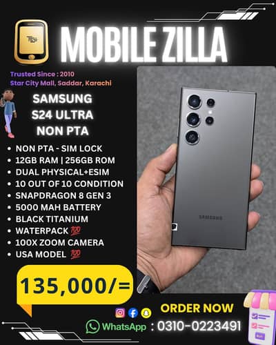 SAMSUNG S24 ULTRA, BRAND NEW, NON PTA, WATERPACK 100%