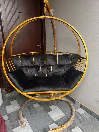 Brand New Luxury Hanging swing chair with golden Frame