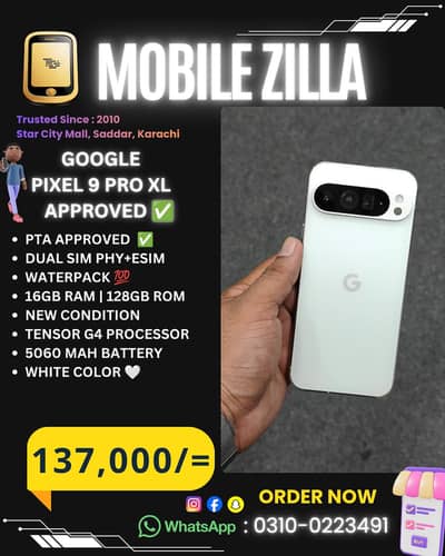 Google Pixel 9 Pro XL 10/10 Condition PTA Approve Dual Sim