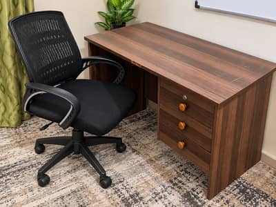 Study table and chair.