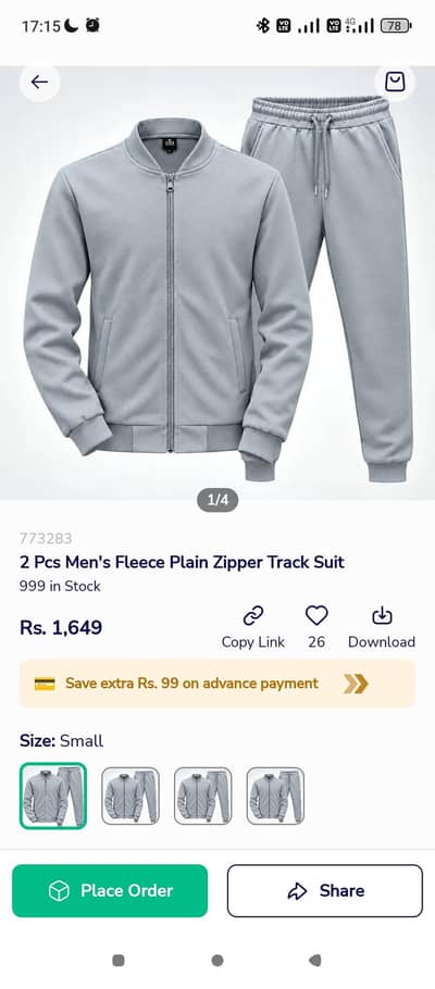 trak suit Smal Medium X XL