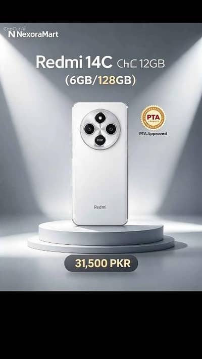 Redmi 14C 6/128GB Silver | PTA Approved | Mint Condition 10/10