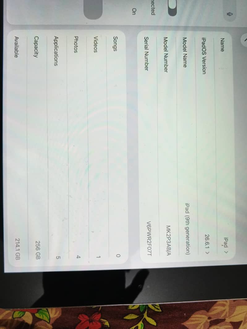 ipad 9 generation 256GB 3