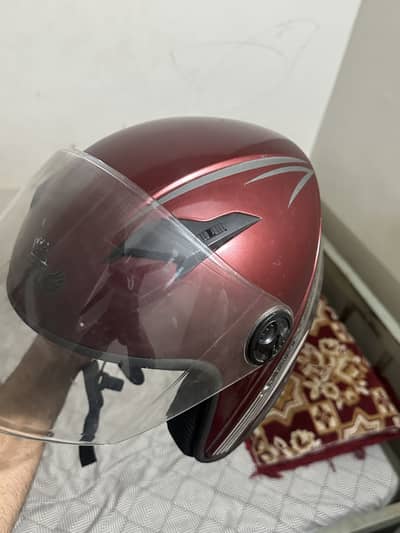 FM half face helmet with locks