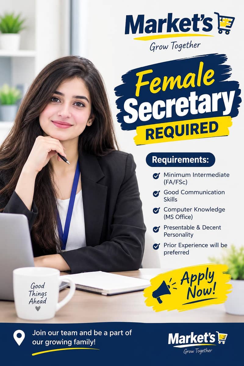 Female assistant required 0