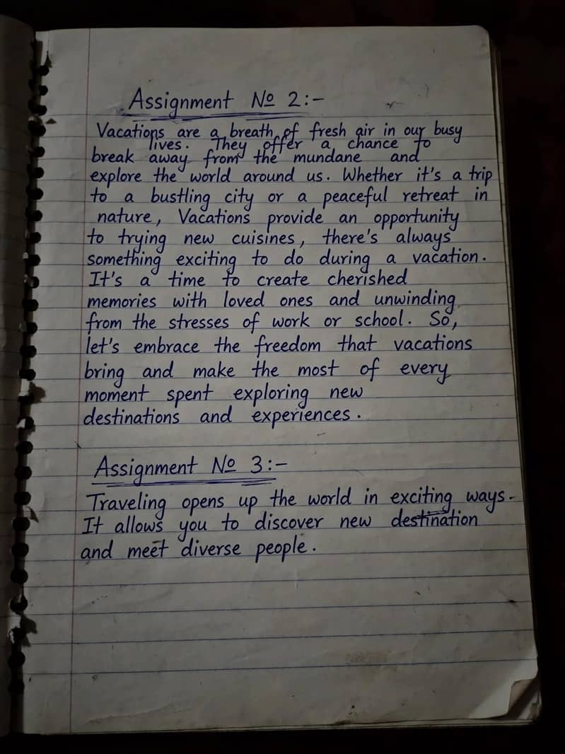 need assignment work handwriting work 1
