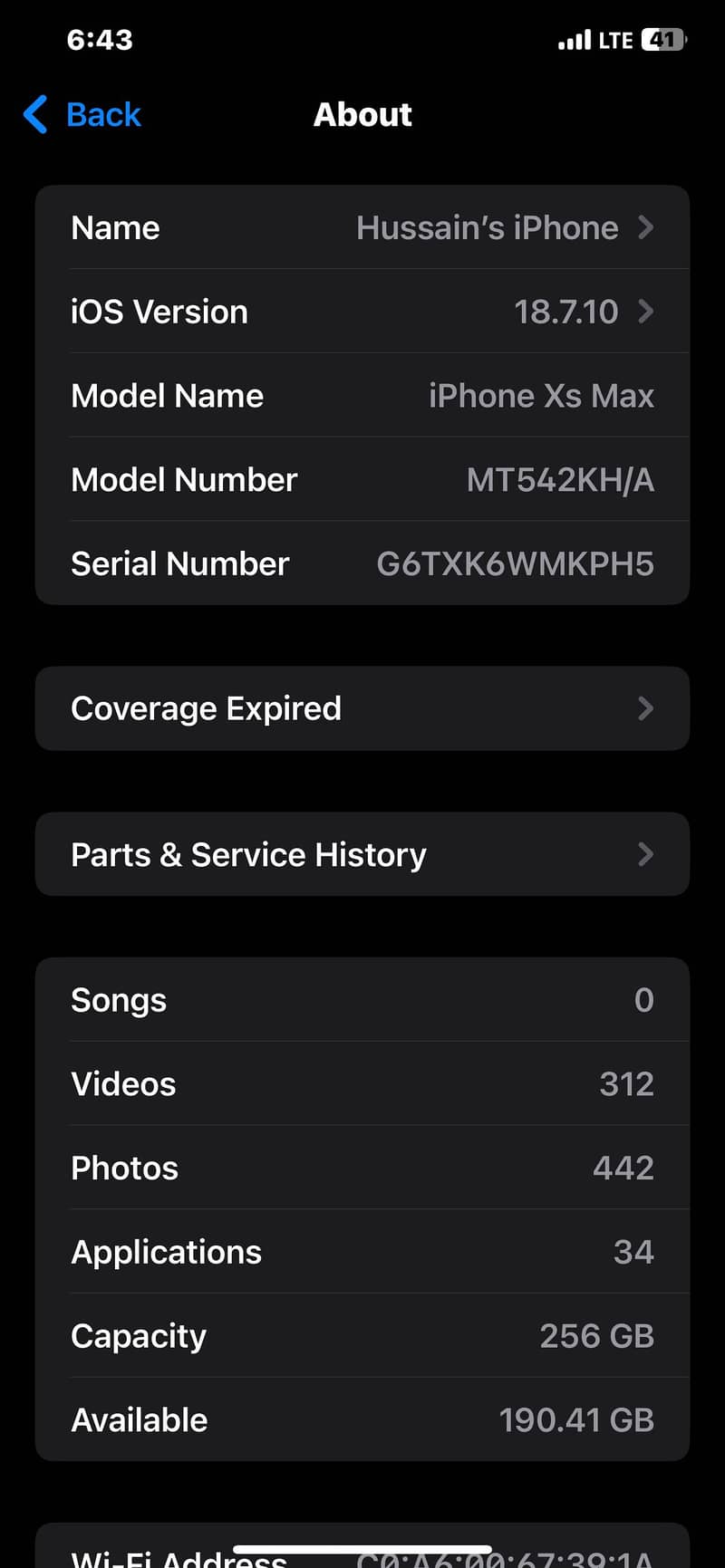 iPhone xs max 6