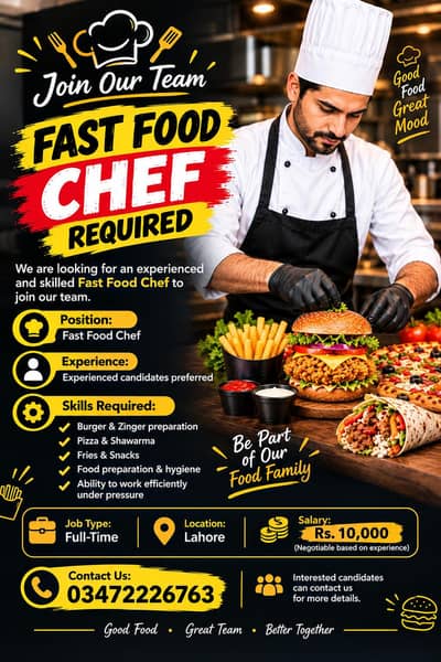 need fast food chef