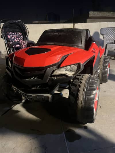 Kids Electric Jeep for Sale – Red & Black, 2 Seater