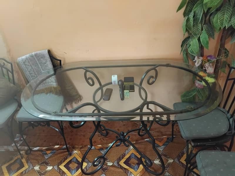 Heavy iron dining table 0