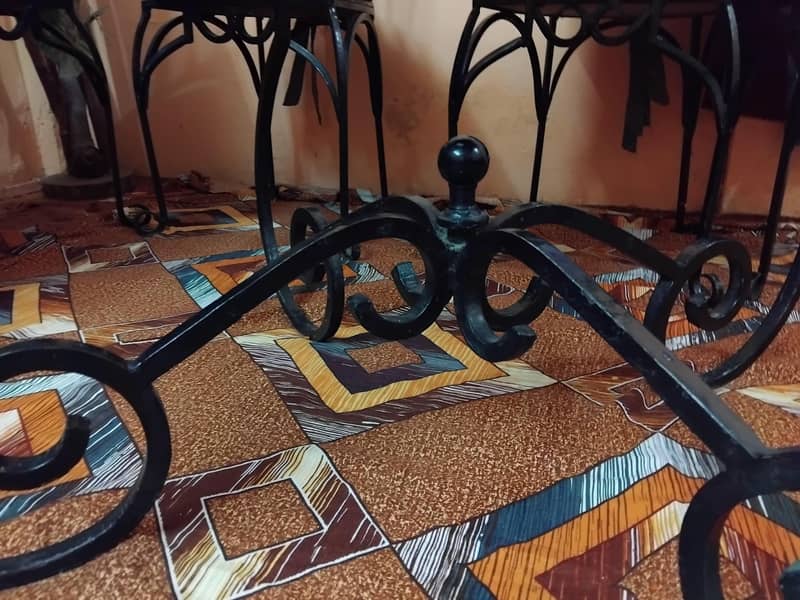 Heavy iron dining table 4