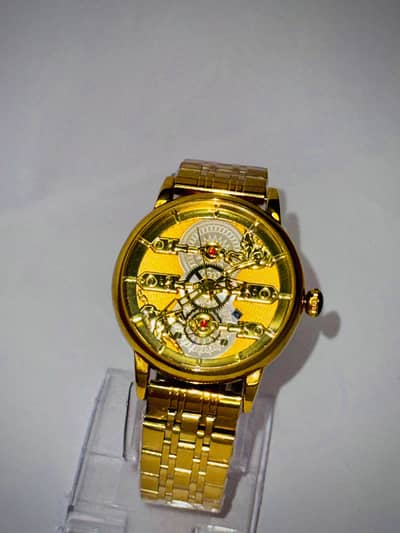 Golden Skeleton Wrist Watch