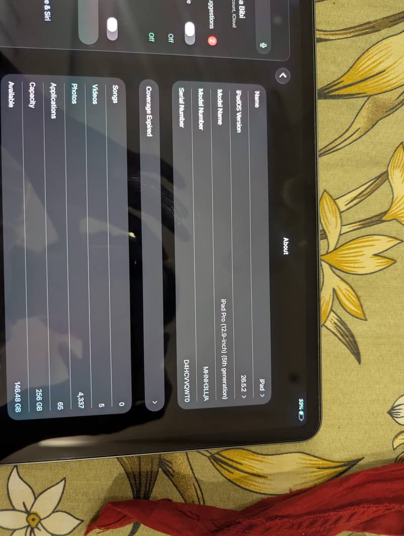 Ipad pro 12.9inch  M1 5th-generation 14