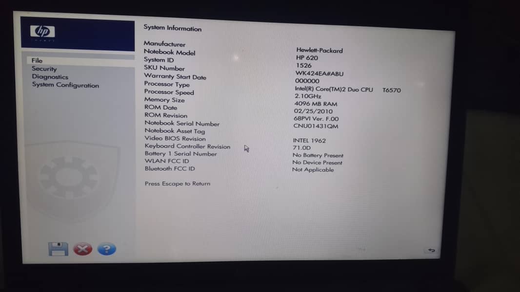 HP 620 Notebook 0