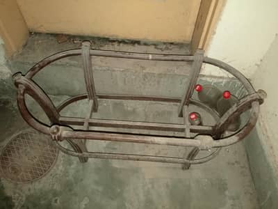 center table wooden only structure good condition without table glass