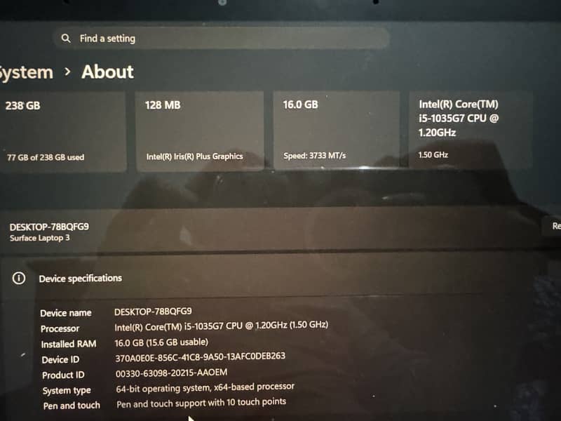 Microsoft surface 3 2