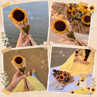 crochet sunflower