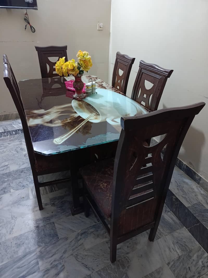 Glass top dining table 1