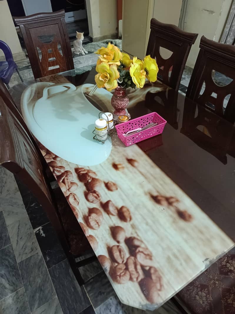 Glass top dining table 5