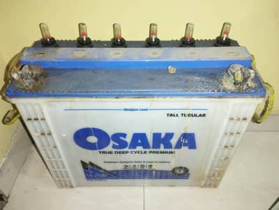 Osaka TA-2500 12V Tall Tabular Battery good backup