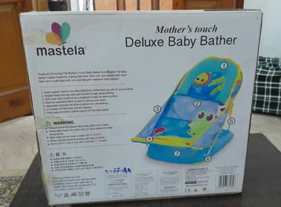 Mastela Deluxe Baby Bather – Foldable, 3-Position Support with box