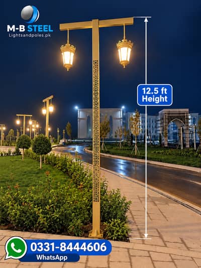 Lighting pole decorative 12.5 ft 22 in stock . . ms steeel