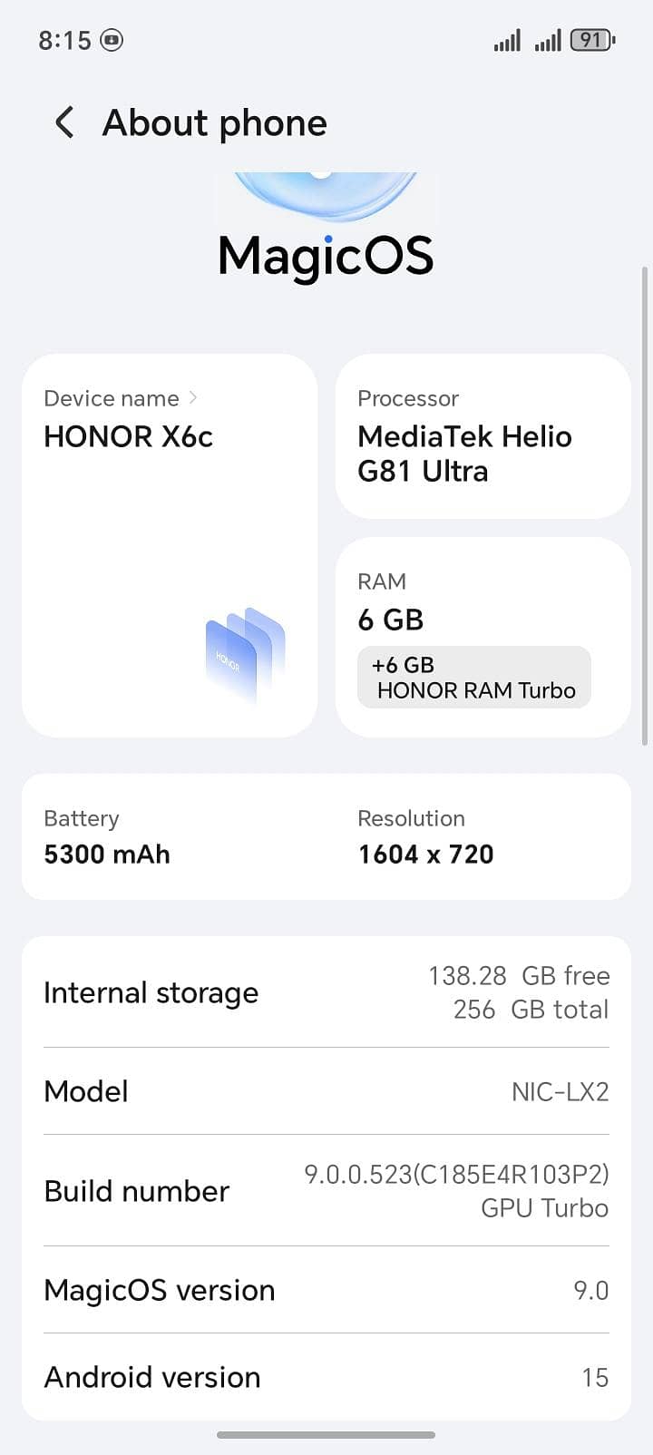 Honor x6c 4