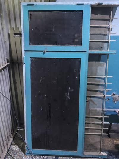 Iron window with black mirror for sale