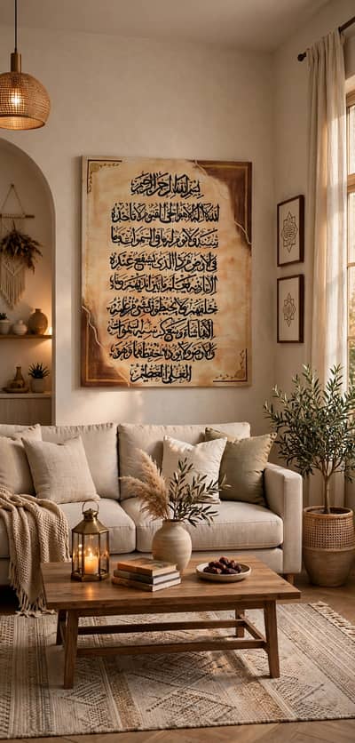 Handmade Ayatul Kursi Calligraphy Painting