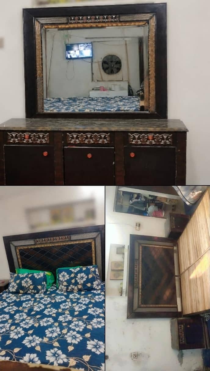 bed dressing with side tables 0