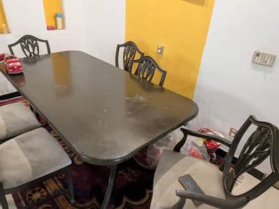 Dining Table Set with Six Chairs_ RS  20,000