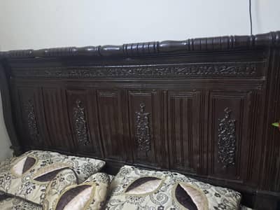 wooden bed for sale new with side table