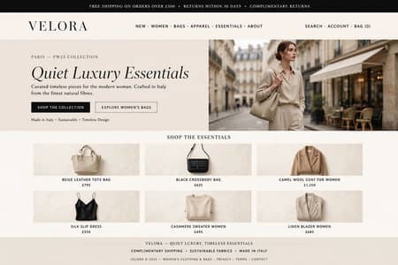 Shopify Store Velora - Luxury - 350$ Theme Free - 25k Urgent