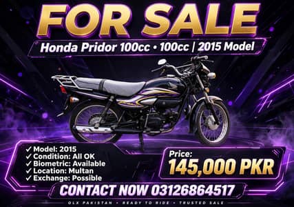 Honda pridor 100 cc All ok mere name h garri exchange possible