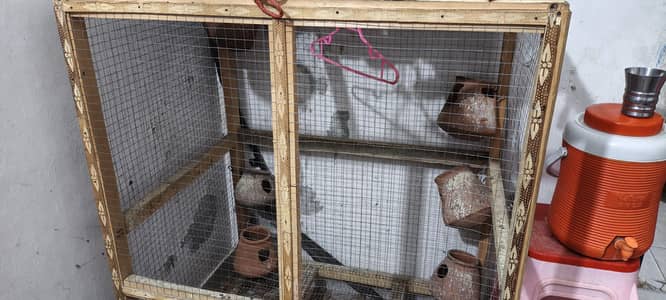 Cage,wood cage, big cage, cage with kaujays